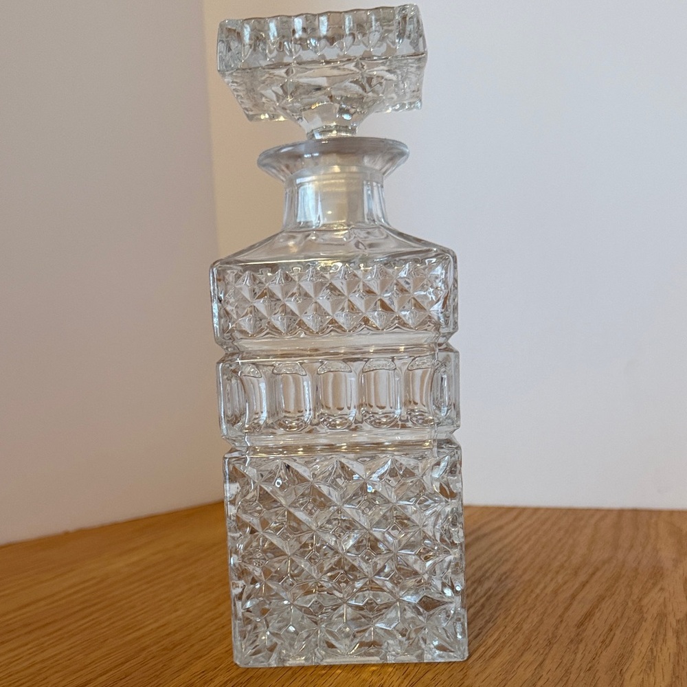 Vintage Crystal GDR Decanter - Clear